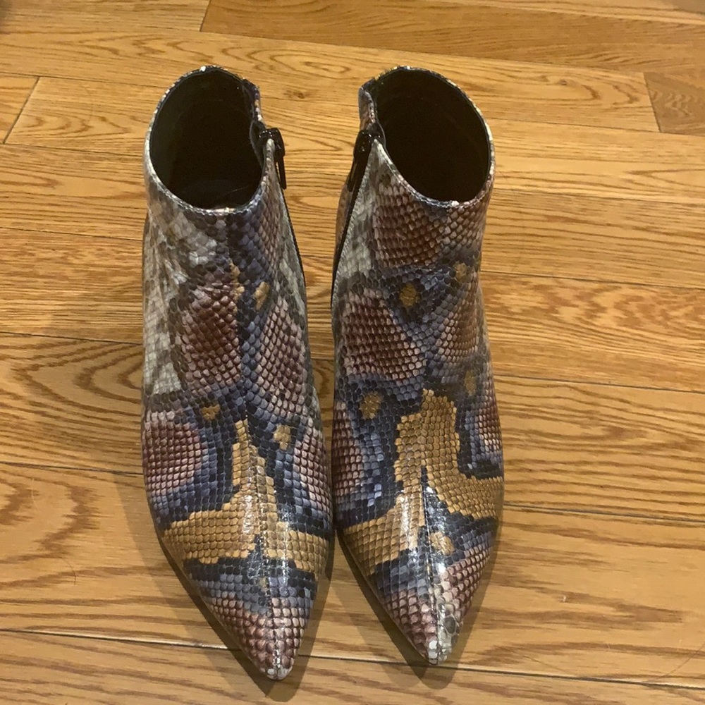 Jefferey Campbell snake print bootie